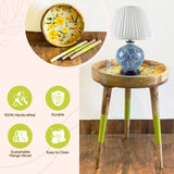 Round wooden side table, end table for living room, bedside, center table