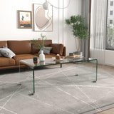 Tempered Glass Coffee Table for Modern Living Room Decor, Easy to Clean