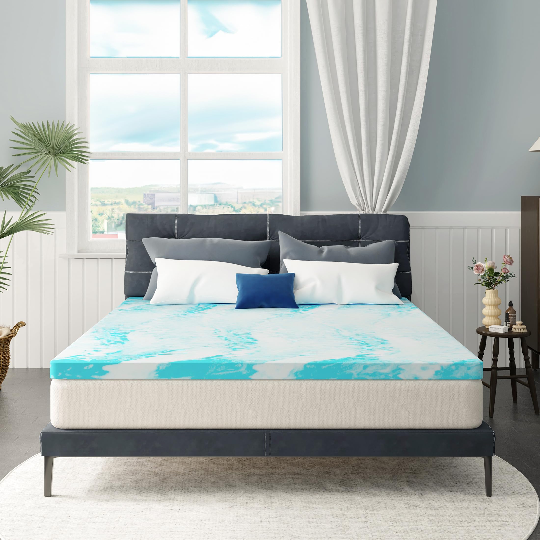 3 Inch Short Twin XL Gel Mattress Topper, Memory Foam Mattress Topper