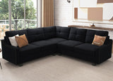 Convertible Sectional Sofa L Shaped Couch for Small Apartment Reversible Sectional Couch for Living Room