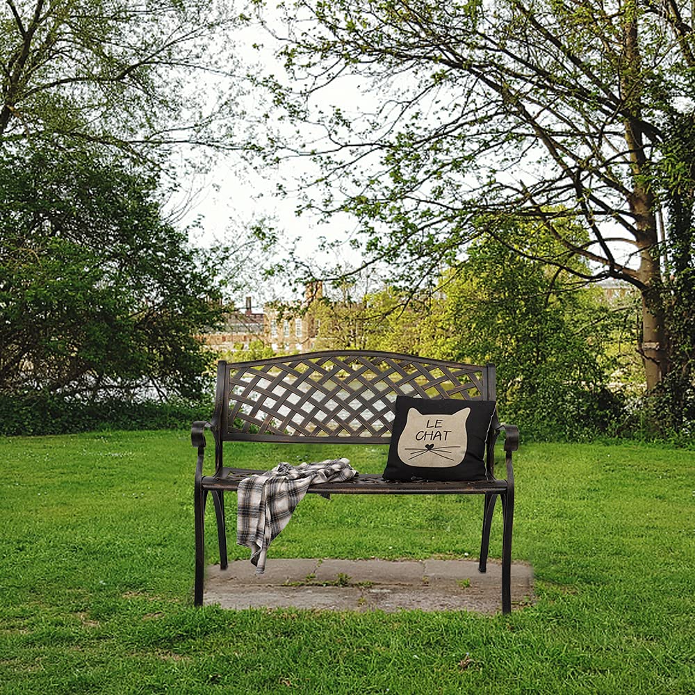 Outdoor Cast Aluminum Patio Bench