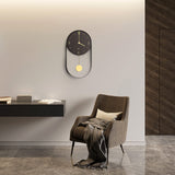 Modern Pendulum Wall Clock - Decorative and Unique Metal Frame, with 8 Inch Face