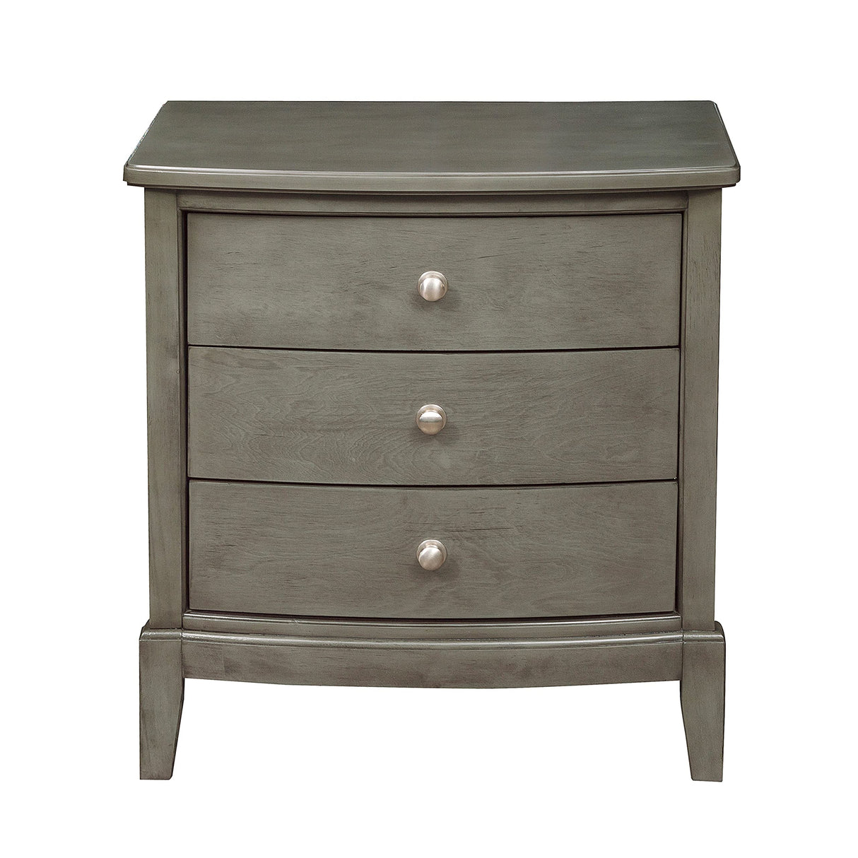 Baylor 3-Drawer Nightstand, Gray