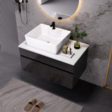 Bathroom Vanity with Sink Combo, Wall Mounted Wood Bathroom Vanity Cabinet