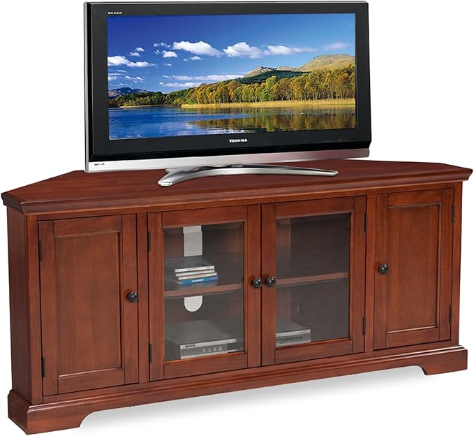 82360 Solid Wood Mission Oak Four Door TV Stand For 65" TVs Universal TV Console