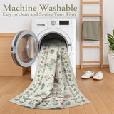 Insect Washable Area Rug 8x10 - Soft Non-Slip Bedroom Carpet