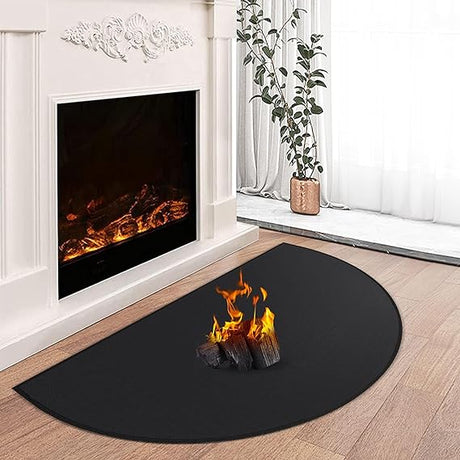 Hearth Rugs for Fireplaces Fire Resistant, 24 X 42 inches Half Round