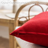 Outdoor Pillow Covers 20x20 Set of 4, Red Outdoor Throw Pillows for CouPatio Waterproofs for Holiday