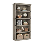 IDEALHOUSE 5 Tier Bookcase, Farmhouse Book Shelf with Storage Open Display Bookshelves, 71" Tall Book Case Wooden 5 Shelf Bookcase Home Decor Furniture for Home Office, Living Room, Bed Room - Grey