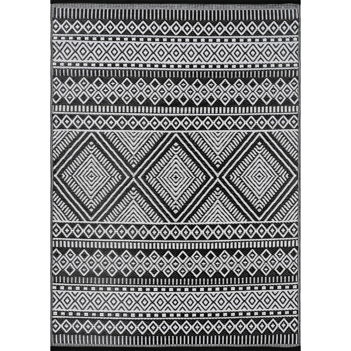 Aztec Outdoor Rugs 6x9 Waterproof Boho Reversible Plastic Straw Rug