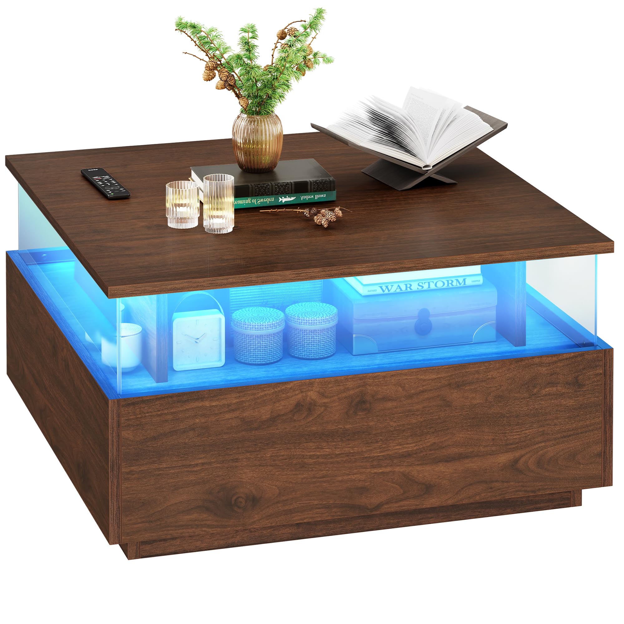 Coffee Tables for Living Room, Coffee Table with Storage, Acrylic Coffee Table