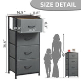 Tall Dresser for Bedroom, 4 Drawer Storage Organizer Chest of Drawers with Removable