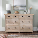 Modern Farmhouse 6-Drawer Framed Dresser with Half-Moon Handles