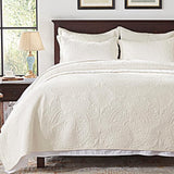 Quilt King Size Bedding Set-Olive Green Embossed, Bedspreads-Lightweight Summer Soft