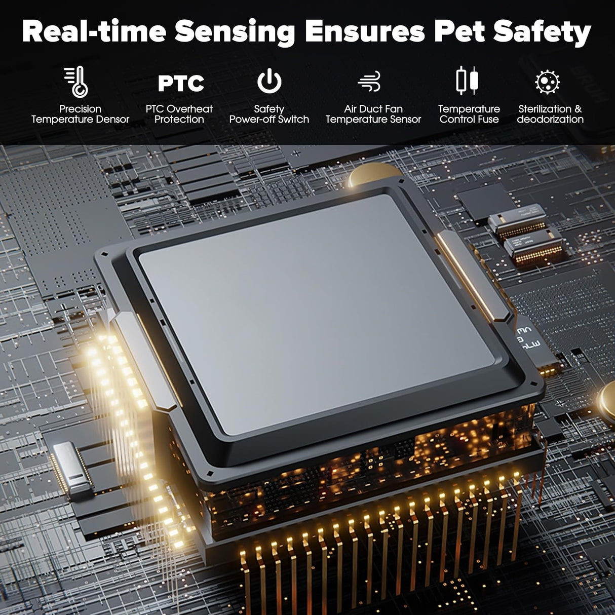 52L Automatic Pet Dryer Box - 5 Modes, Adjustable Temperature & Timer