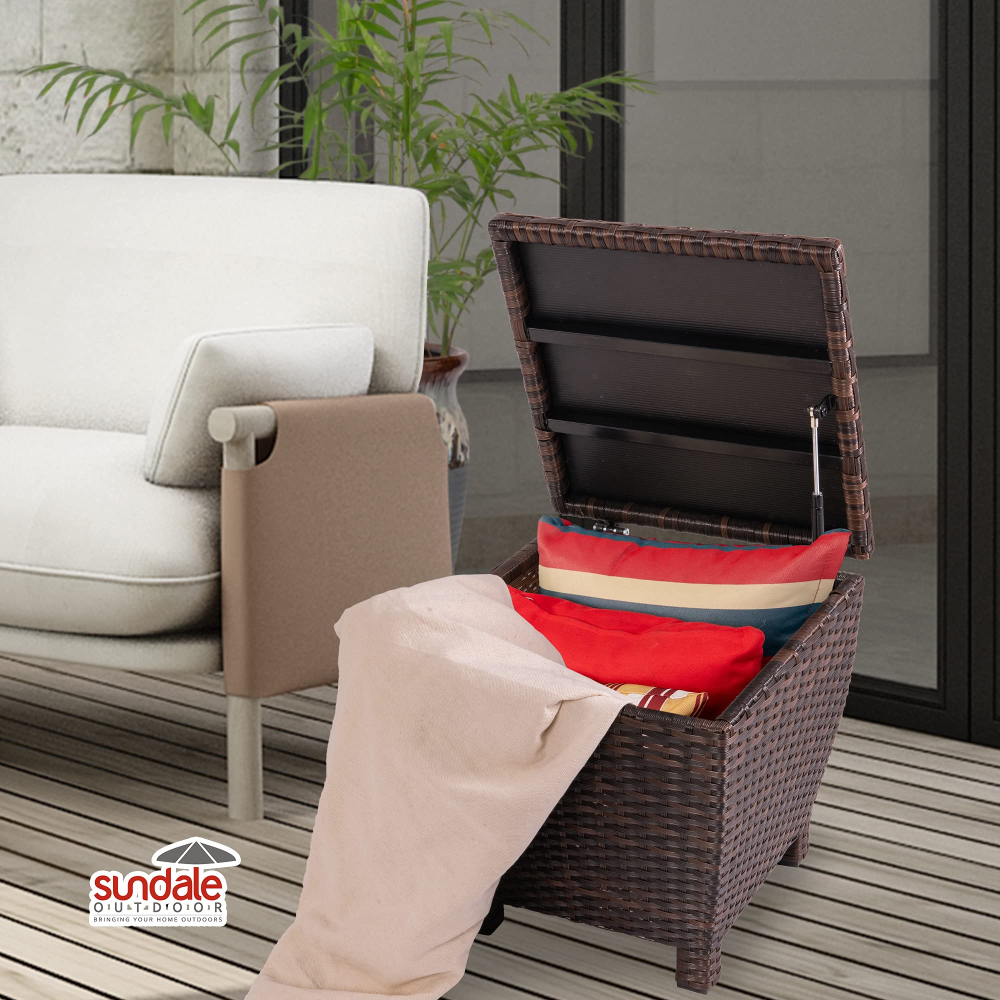 Small Deck Storage Box Outdoor with Lid