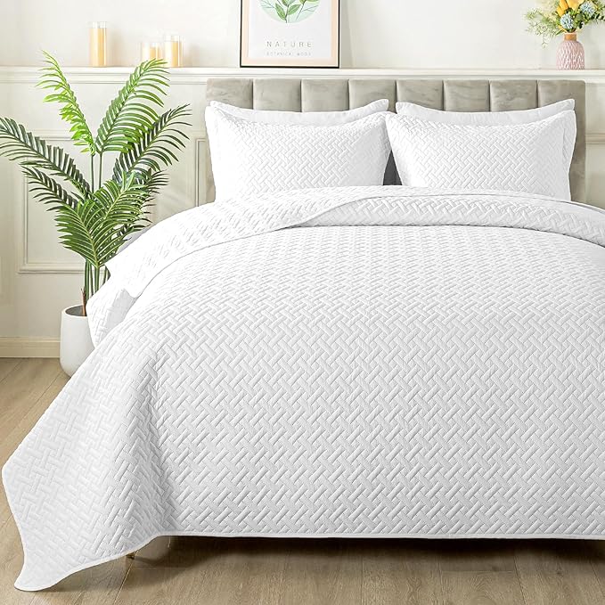 Quilt Set King Size - Soft Lightweight Quilts Summer Quilted Bedspreads