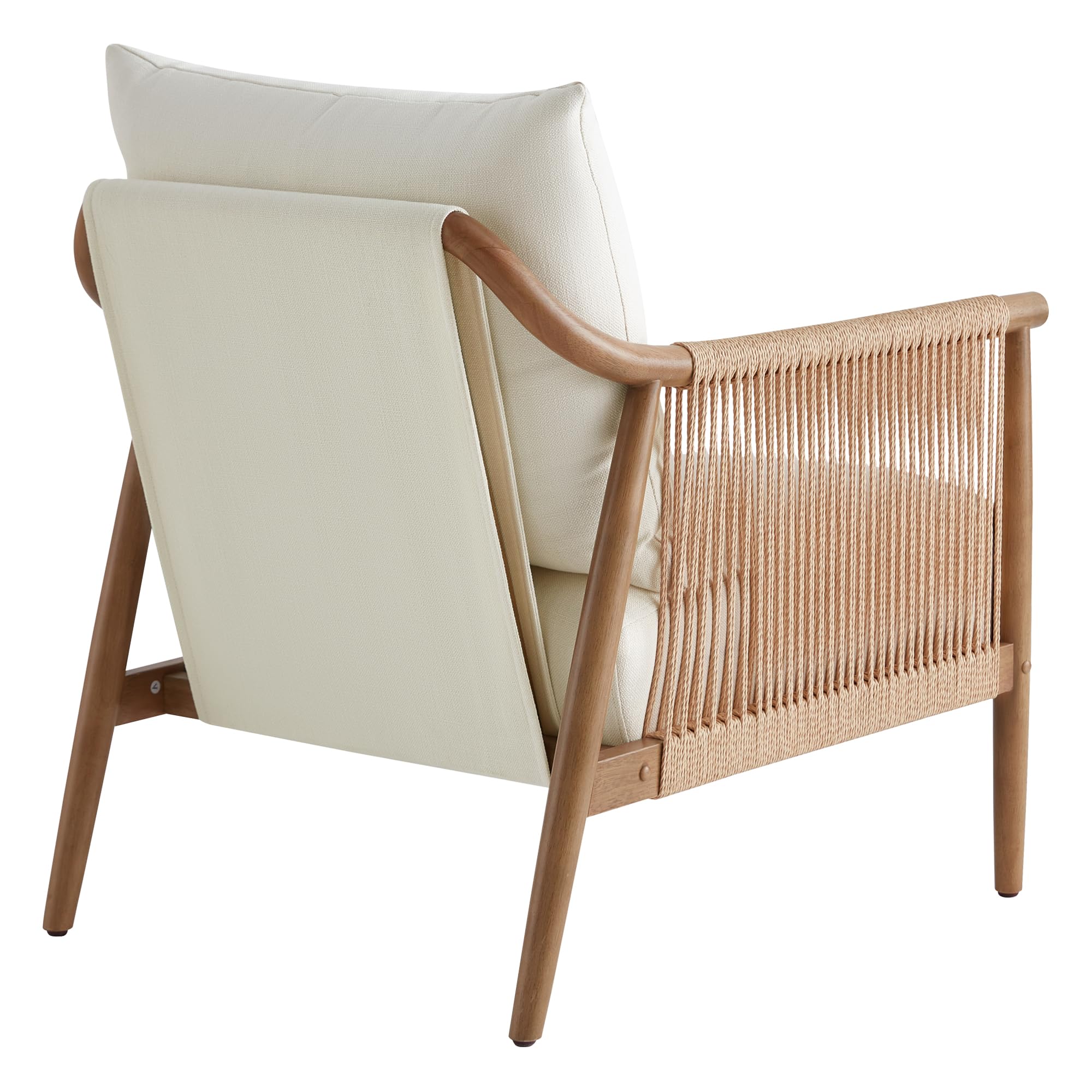 Braid Armchair, Modern Accent Chair for Living Room, Cream