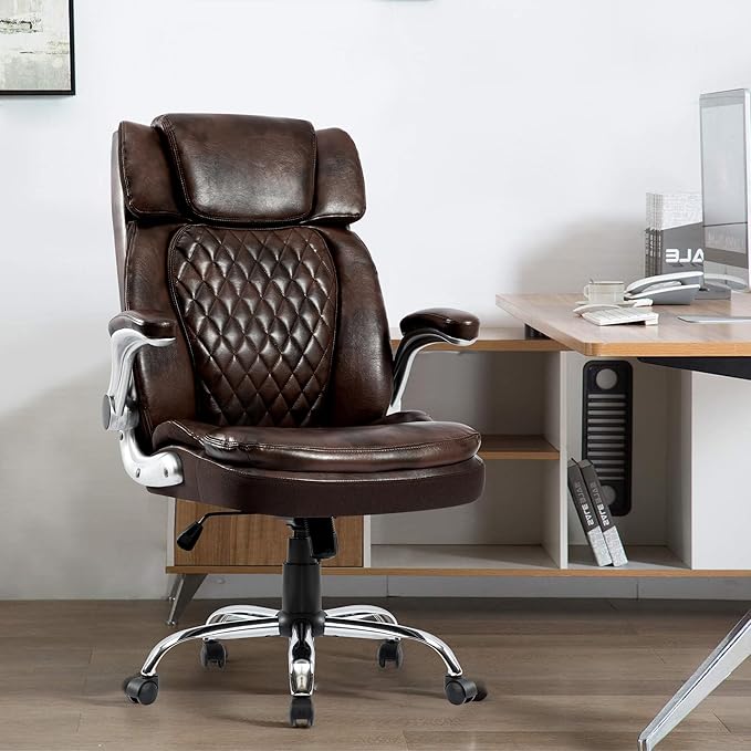 Velvet Ergonomic Office Chair, Adjustable Arms Wide Managerial Executive Home Computer Chair