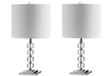 JYL5040A-SET2 Set of 2 Table Lamps Barnard 22" LED Crystal/Metal Table Lamp Glam