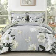 7-Piece King Comforter Set - Sage Green Floral