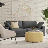 Charlie Sofa in 100% Recycled Polyester Tightly Woven Performance Fabric, Pebble Grey,