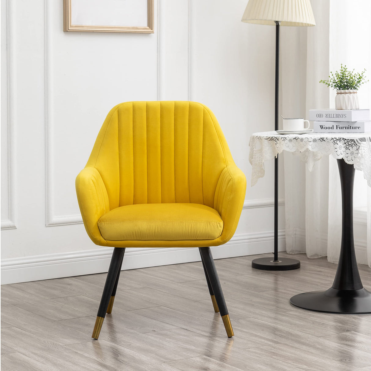 Tuchico Accent, one chair, Yellow Velvet