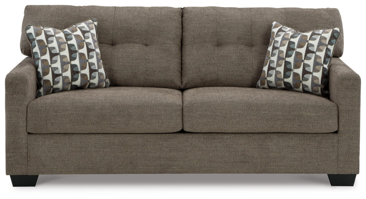 Signature Design by Ashley Mahoney Contemporary Tufted Sofa, Dark Brown
