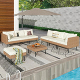 Outdoor Patio Furniture Set, 8 Pieces Patio Conversation Sets