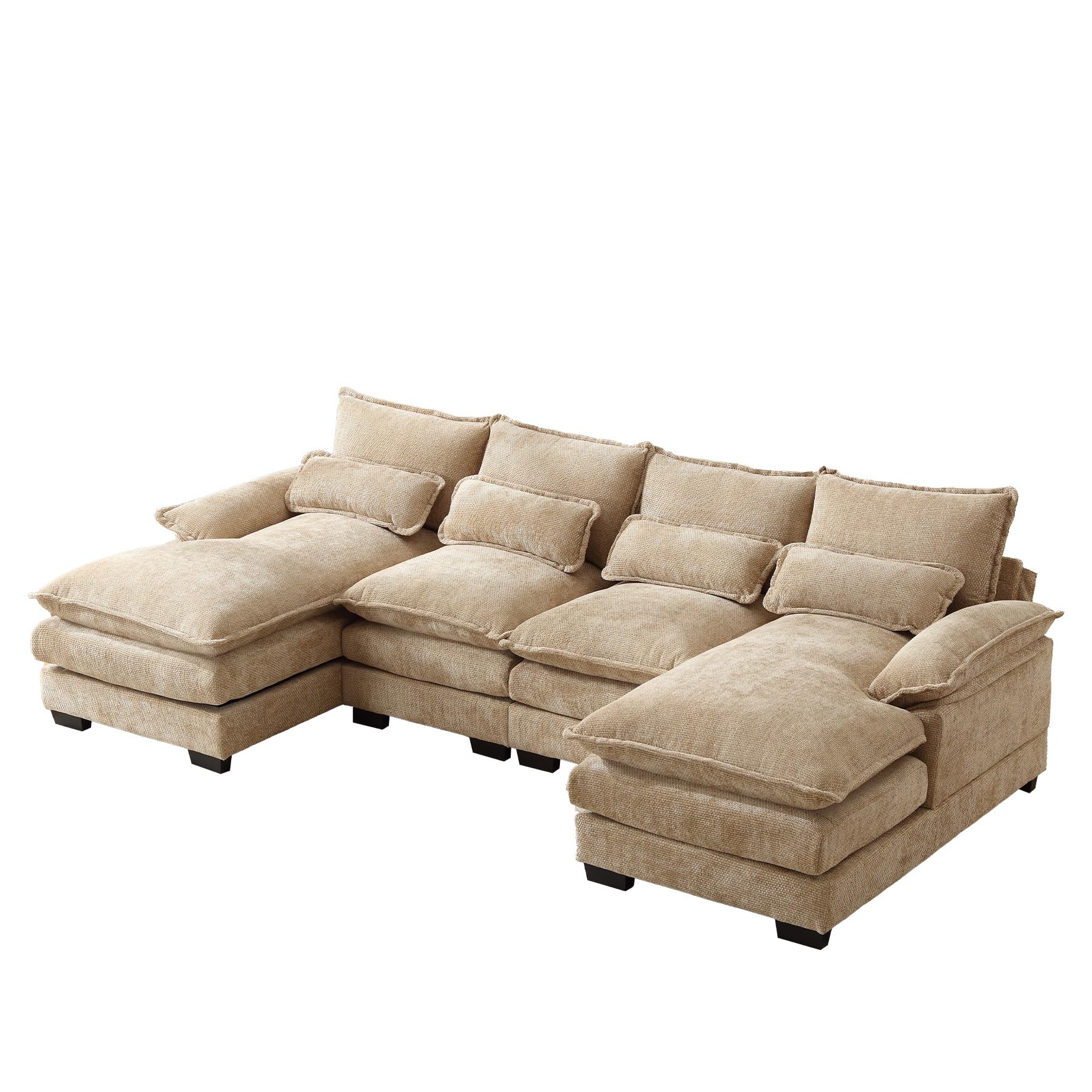 Modern Chenille Modular Comfy  Sofa Cloud Couch for Living Room