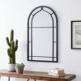 Ariana Farmhouse Arch Metal Mirror, American Crafted, Dark Gray, 20 x 1 x 33 ,