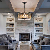 Crystal Chandeliers for Dining Room Light Fixtures Over Table， 6 Lights Modern Chandeliers