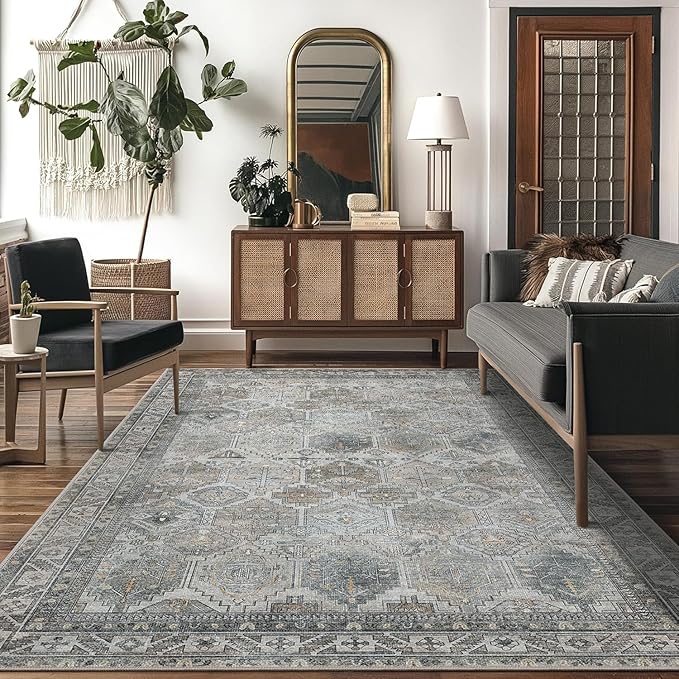 Ultra-Thin Foldable Low Pile Machine Washable Rug