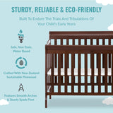 4-in-1 Mini Convertible Crib And Changer in Espresso, Greenguard Gold