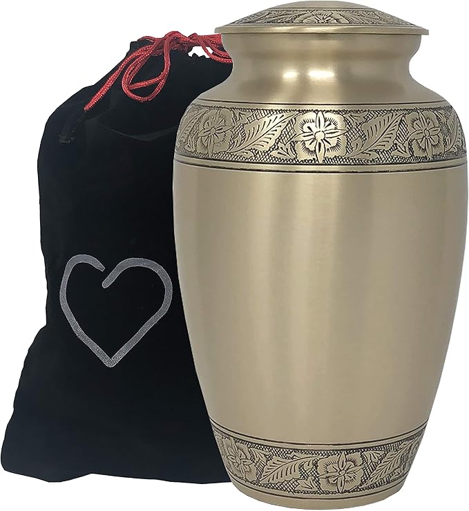 Custom Engraved Embossed Bronze Cremation Urn by Momentful Life - Adult Bronze