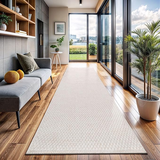 Easy Jute Rug 9x12, Indoor Outdoor Natural Color Farmhouse Area Rugs for Living Room