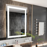 18x24 LED Smart Bathroom Mirror - Anti-Fog, Dimmable, Front & Backlit