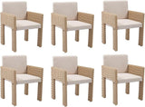 Outdoor Dining Chairs Set of 4, Upholstered Dining Chairs with Sturdy Metal Frame