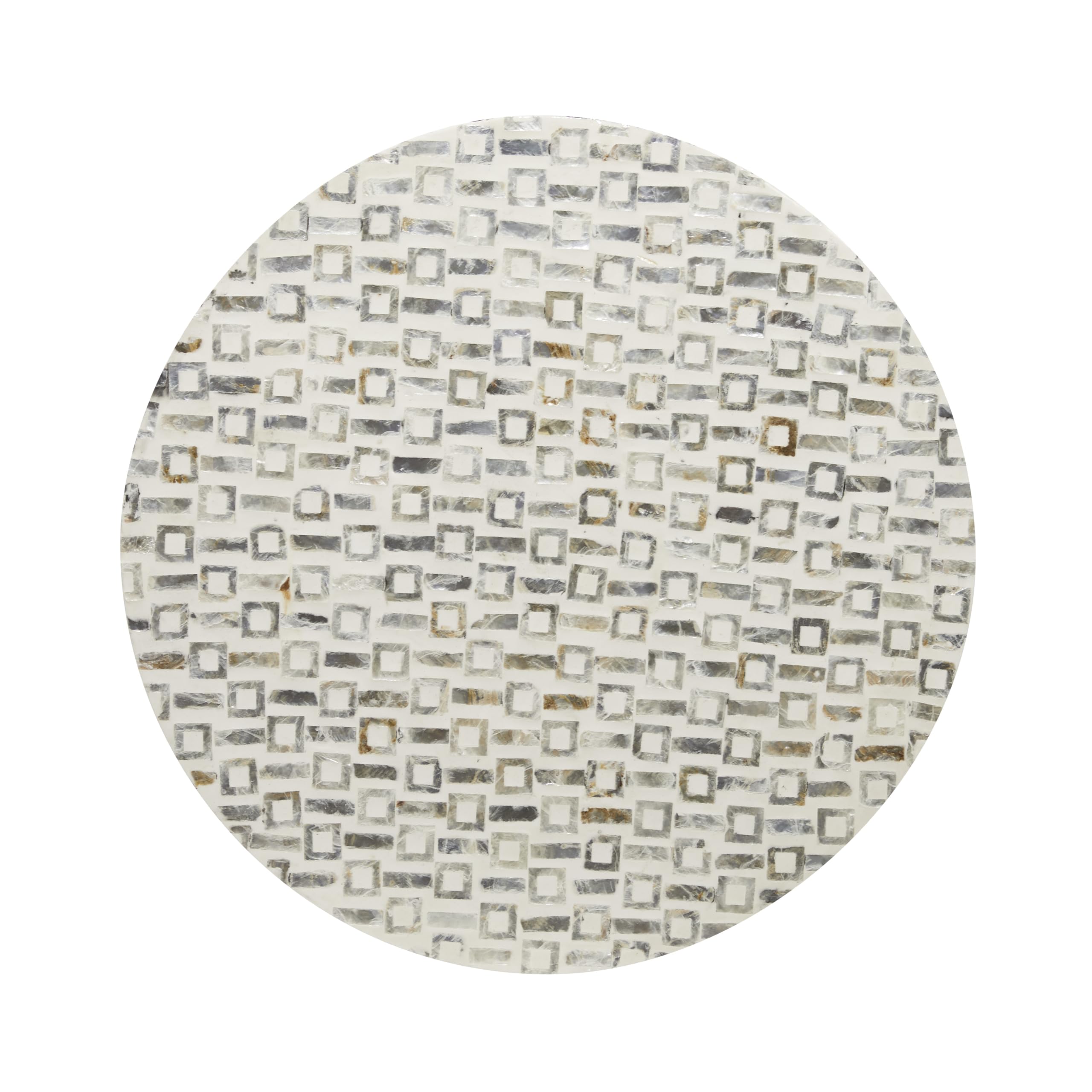 Contemporary Mother of Pearl Stool Accent,