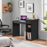 Home Office Computer Desk with Storage Drawer and Monitor Stand