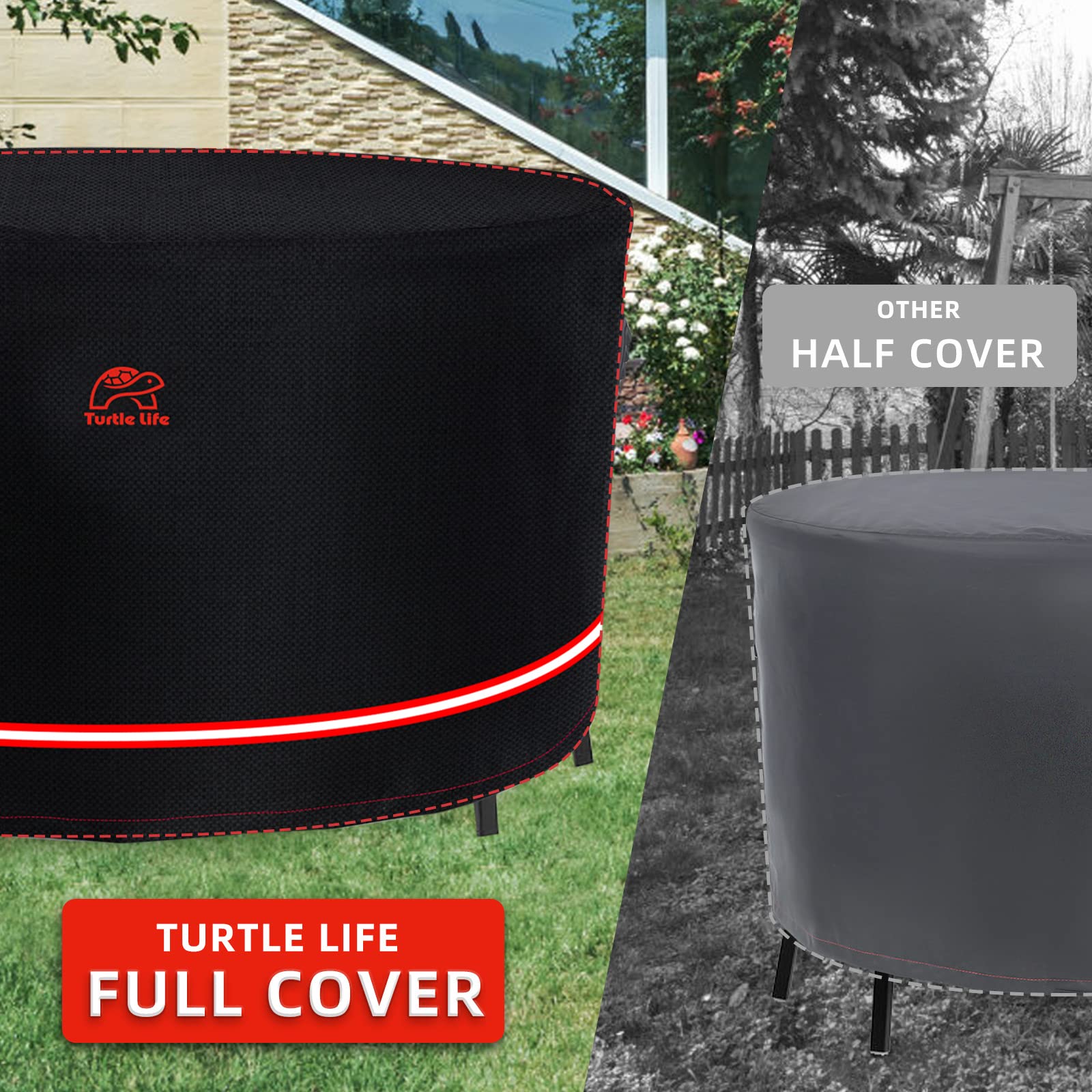 Patio Furniture Sets Cover, Heavry Duty Round Outdoor Dinning Table and Chairs Cover