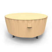 NeverWet Savanna Round Patio Table Cover, Tan, Extra-Large