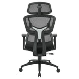 Executive Seating Mesh Back with Fabric Seat Manager's Office Chair, Adjustable Arms