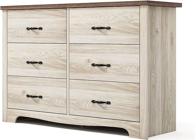 7 Drawers Dresser for Bedroom, Wood Bedroom Dresser Modern Drawer Chest