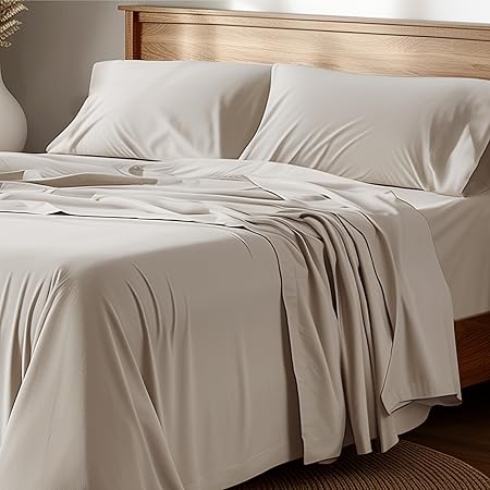 100% Cotton Sheets Queen Size - Soft Percale Sheets
