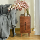 Mid Century Modern Nightstand, Solid Wood Night Table, Minimalist Nightstand