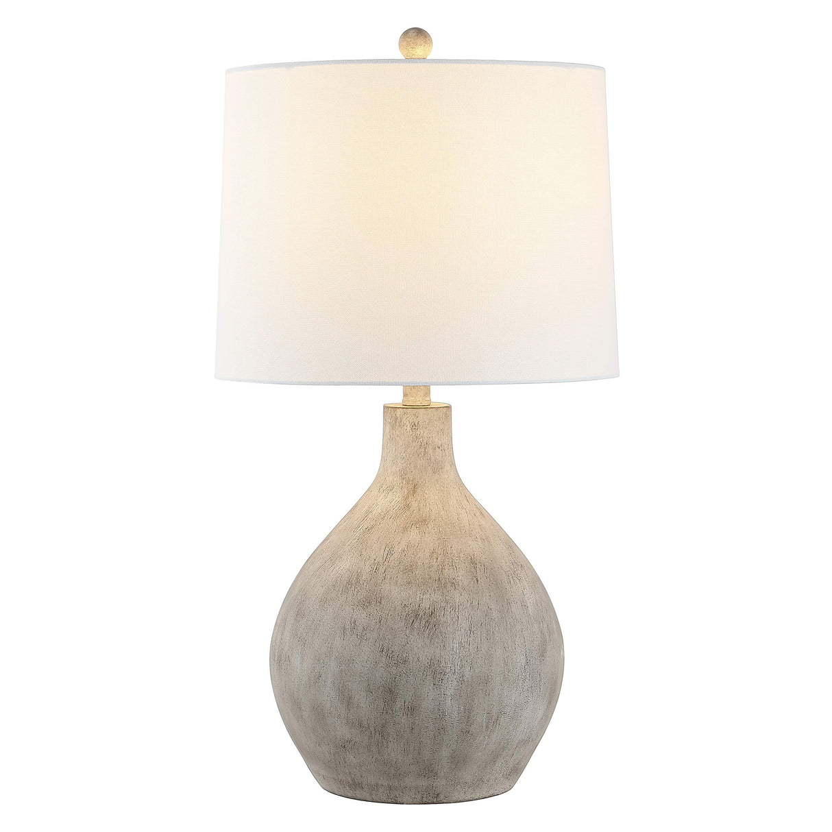 SAFAVIEH Lighting Collection Tolen Modern Rustic Farmhouse Grey 26-inch Bedroom Living Room Home Office Desk Nightstand Table Lamp (LED Bulb Included)