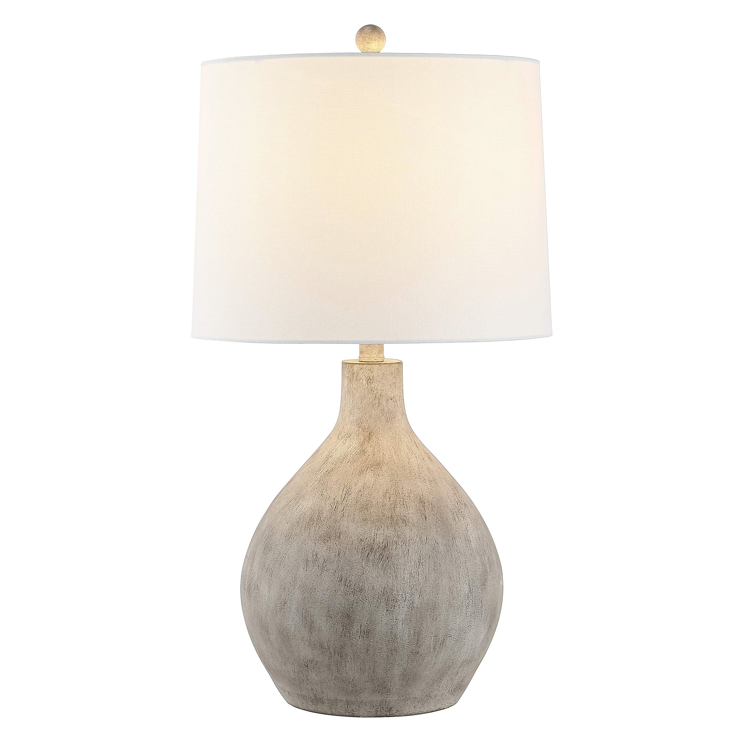Tolen Rustic Farmhouse Table Lamp 26-Inch Grey