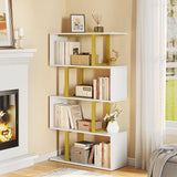 5-Tier Bookshelf, S-Shaped Z-Shelf Bookshelves and Bookcase,