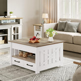 Coffee Table wth Storage, Farmhouse Coffee Table, Coffee Tables for Living Room